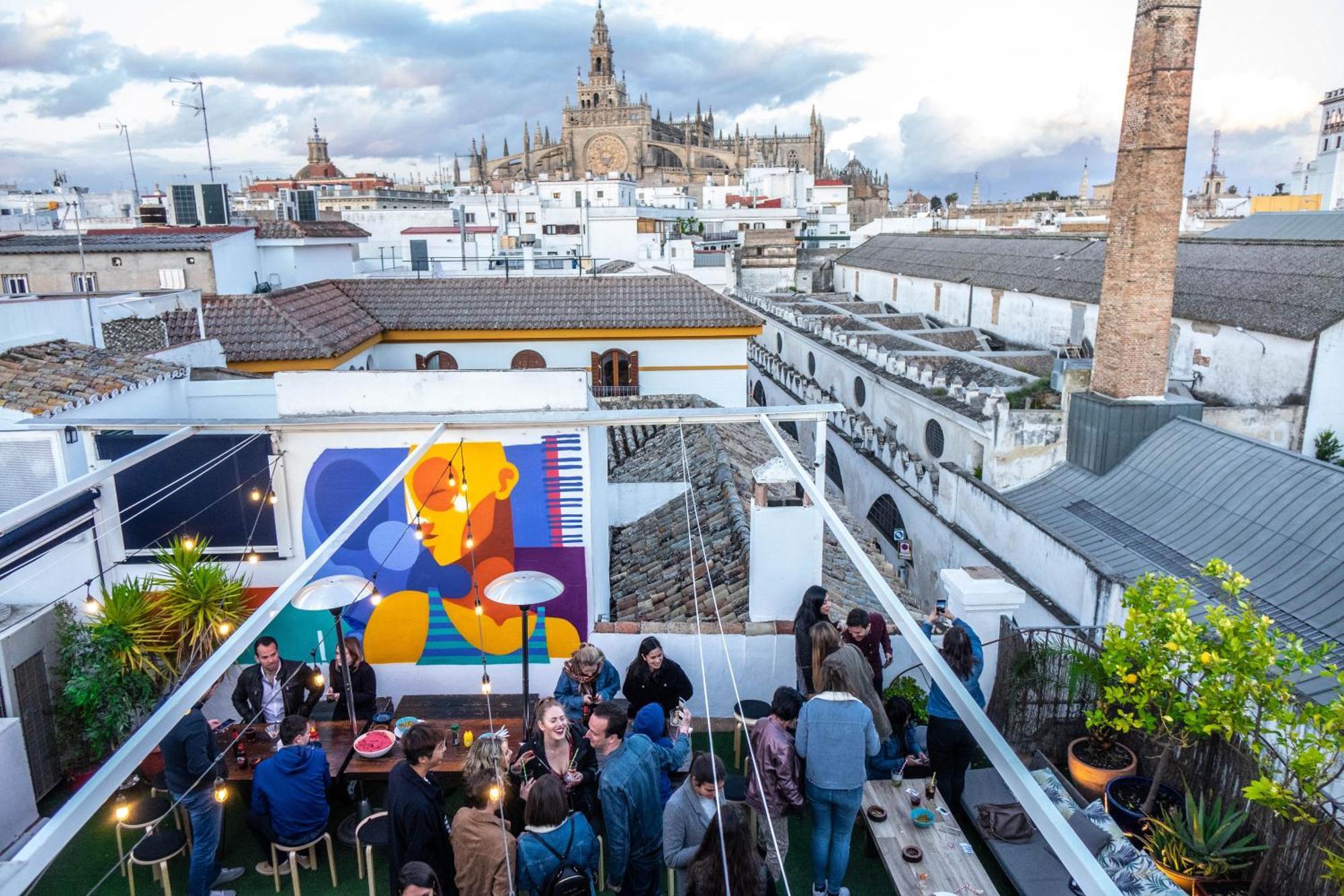 La Banda Rooftop Hostel Sevilla Buitenkant foto